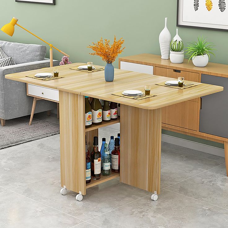 Bàn Ăn Mini Bánh Xe – Dọn Nhanh, Cất Gọn, Dễ Di Chuyển Trong Nhà 3 Ban-An-Mini-Banh-Xe