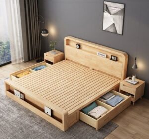 Giường Đôi Có Ngăn Kéo – Ngủ Êm Mà Vẫn Dư Sức Cất Đồ 85 Giuong-Doi-Co-Ngan-Keo